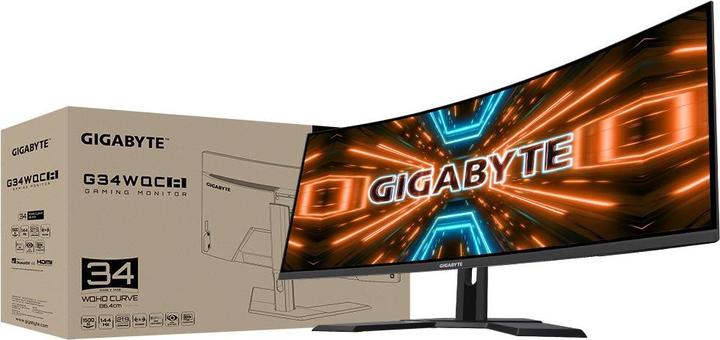Actual product image Gigabyte G34WQC A (3440 x 1440 pixels, 34")