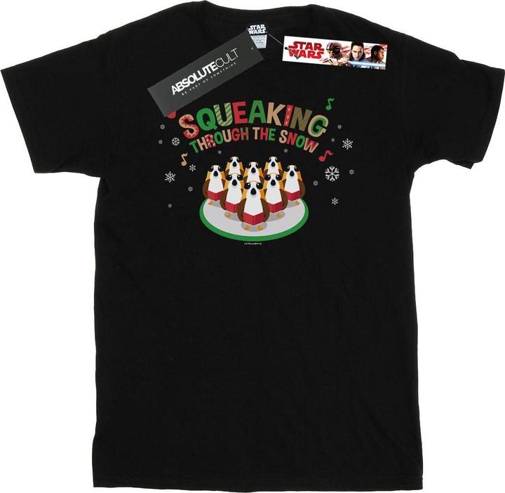 Actual product image Star Wars Mens The Last Jedi Porgs Squeaking Through The Snow T-Shirt (3XL)