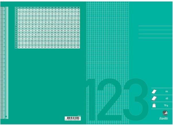 Image du produit Bantex Cahier scolaire A4 carré 5x5 mm 40 pages 70g vert gazon - (10 pcs.) (A4)
