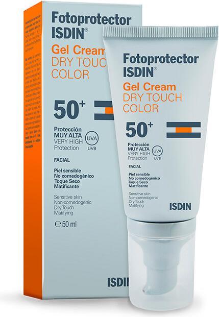 Actual product image Isdin FOTOPROTECTOR Gel Cream Dry Touch Colour SPF50 50ml (Sun cream face, SPF 50+, 50 ml)