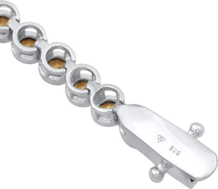 Produktbild Elli PREMIUM Armband Tennis-Armband Kristalle Rose 925 Silber (18 cm, Glaskristall, 925er Sterling Silber)
