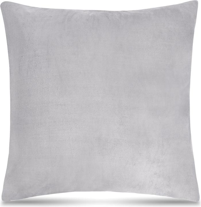 Produktbild Aspero 4 x Flanellkissen Bezüge 60x60cm Hellgrau (60 x 60 cm)