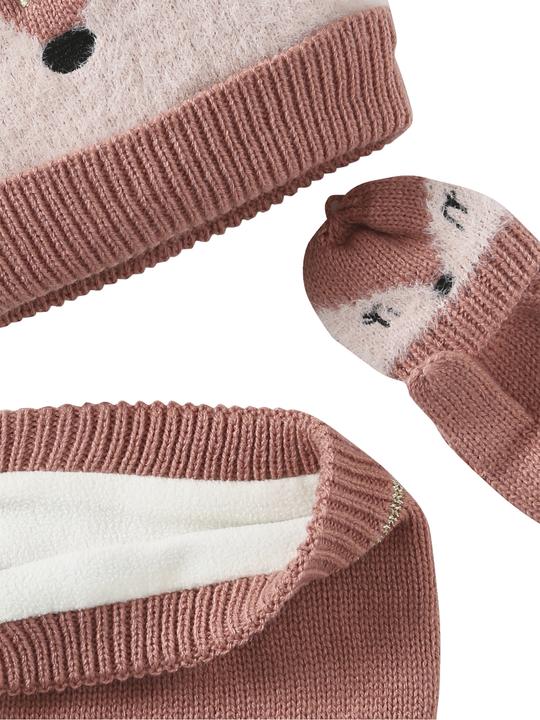 Produktbild Vertbaudet Mädchen Weihnachts-Geschenkset: Mütze, Rundschal & Halbhandschuhe