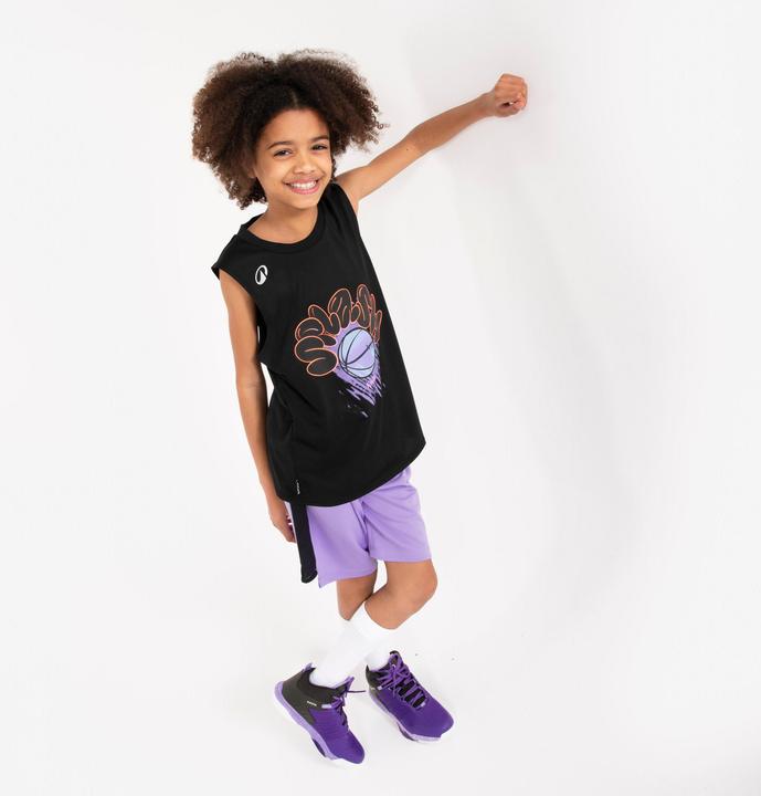 Immagine prodotto Kipsta Kids' Sleeveless Basketball Jersey TS500 Fast - Black (10, 11, 12)