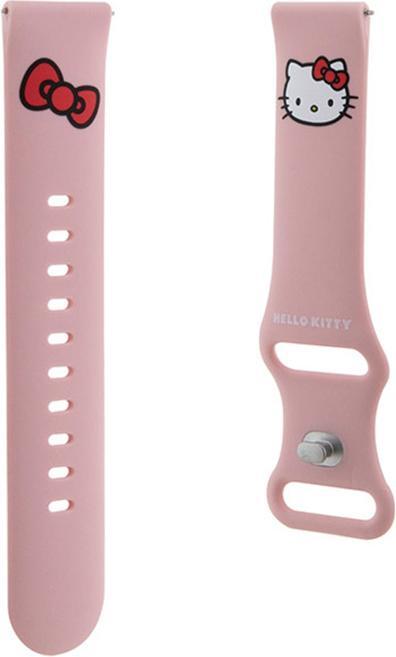 Actual product image Hello Kitty Pasek Uniwersalny HKUWMSCHBLP Silicone Kitty Head różowy/pink strap 20mm (20 mm, Silicone, Stainless steel)