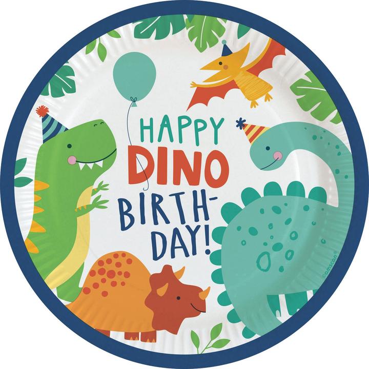 Amscan Dino felice (8 x)
