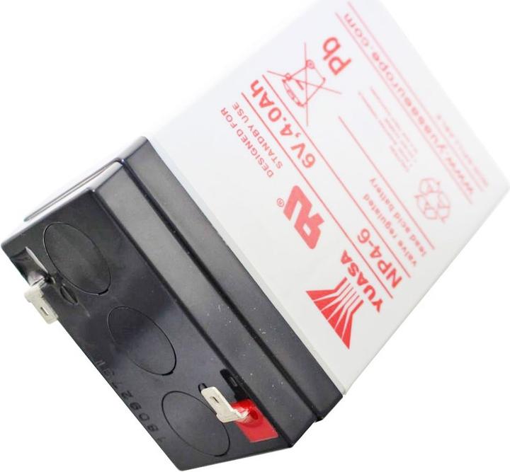 Actual product image Yuasa Akku NP4-6, Faston 4,8mm (6 V, 4 Ah)