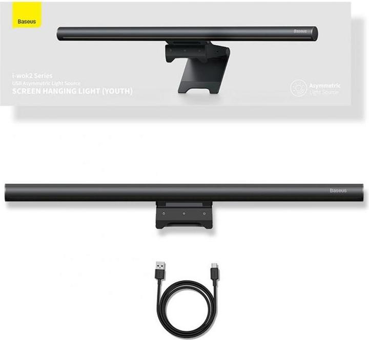 Productafbeelding Baseus i-wok2 Series USB Asymmetrische Lichtbron Scherm Hanglamp (Jeugd) Zwart (160 lm)
