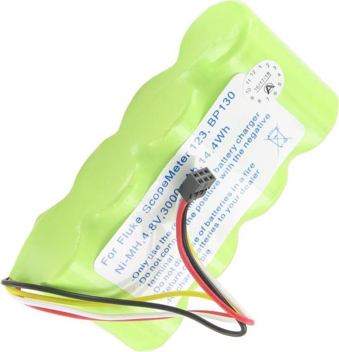 AccuCell Batteria per Fluke ScopeMeter 120, 123, 124, BP130