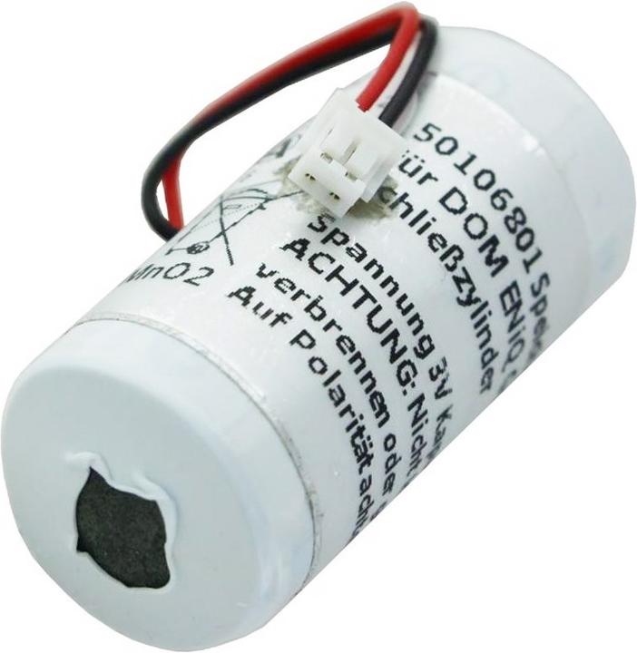 Produktbild AccuCell Batterie für die DOM Panasonic CR-2/3AZ Batterie mit Kabel und Stecker (1 Stk., CR2, 1800 mAh)