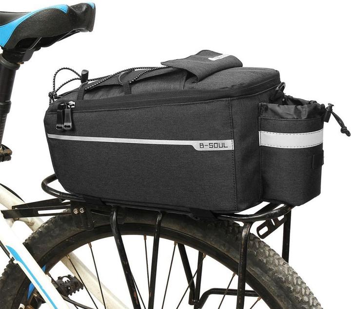 Actual product image Hurtel WYA26Y0S Thermal Bike Pannier Bag with Shoulder Strap - Black