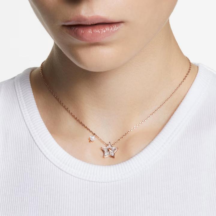 Image du produit Swarovski Stella Collier étoile rose (Métal Swarovski, 38 - 43 cm)