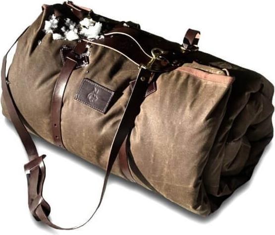 Bushcraft Rotolo da letto da cowboy in pelle d'olio (200 cm)