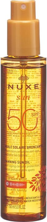 Nuxe Huile Bronz Visage & Corps Sun Protection Factor 50 (Sonnencreme Gesicht, SPF 50, 150 ml, 150 g)