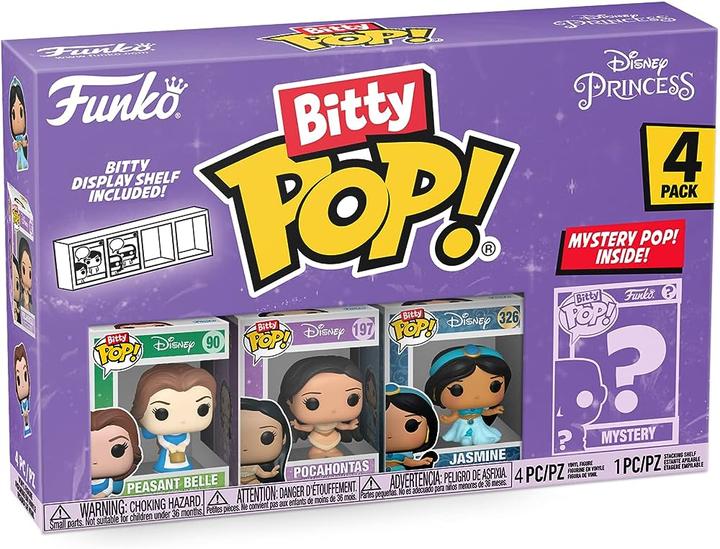 Actual product image Funko Disney Princesses pack 4 figurines Bitty POP! Vinyl Belle 2,5 cm