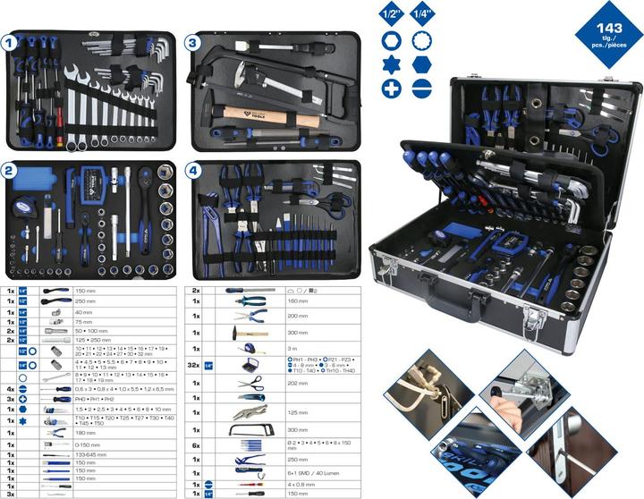 Actual product image Brilliant Tools BT024143 Universal case set, 143 pcs. (143 pieces)
