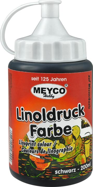 Image du produit Meyco Encre pour linogravure, 200ml, noir (Noir, 200 ml)