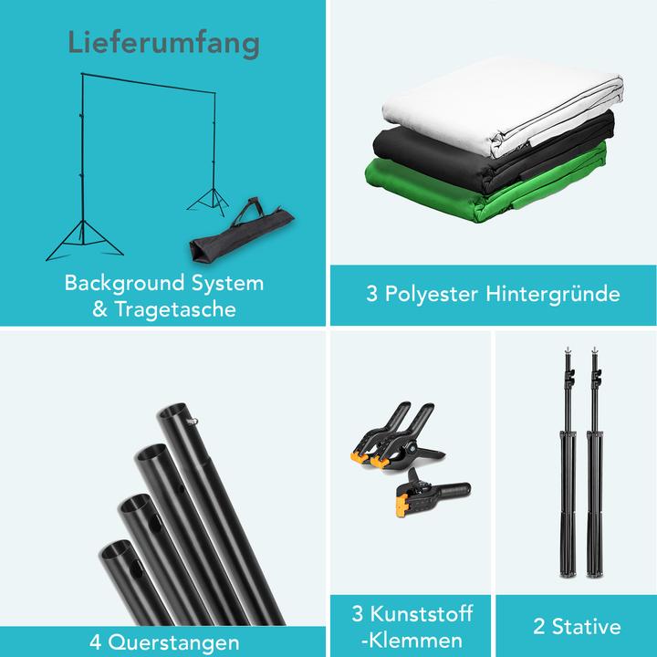 Actual product image Wiltec Instarter Background System 155 - 305 cm (220 cm, 280 cm)