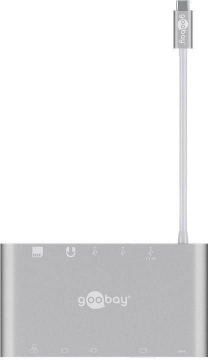 Actual product image Goobay USB-C Multiport-Adapter (USB-C, 11 Ports)