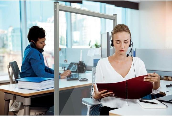 Actual product image Franken Counter and Desk Divider with Window Acrylic (80 x 65 cm)