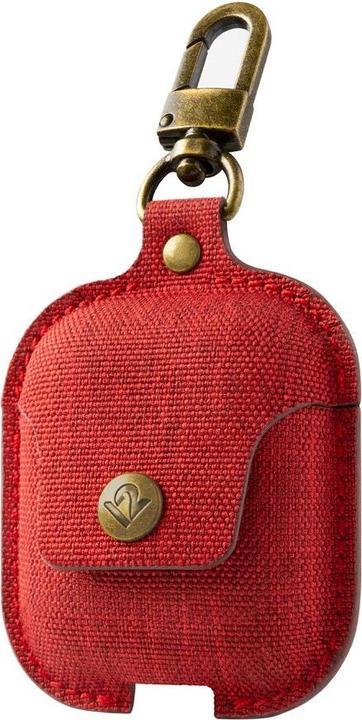 Produktbild TwelveSouth AirSnap Stofftasche ür AirPods Scarlet Red (Kopfhörer Tasche)