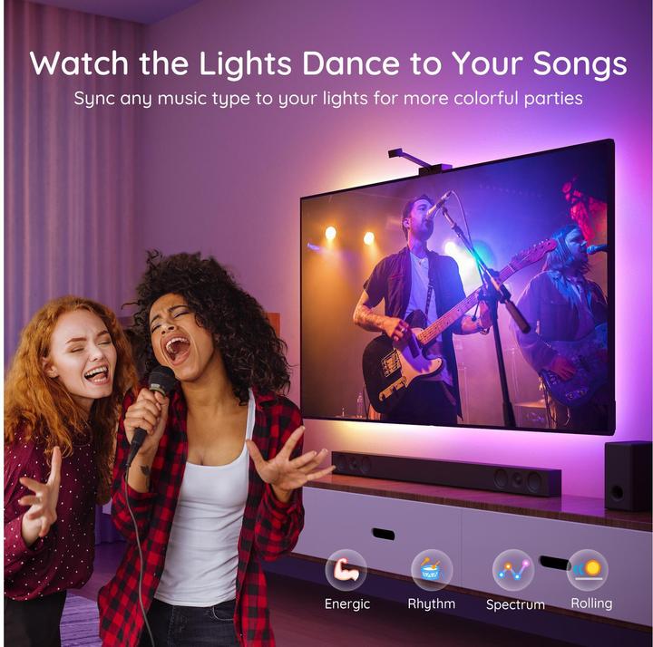 Actual product image Govee DreamView T1 TV- Light Strips, 75"-85" (RGBIC, 499 cm, Indoor)