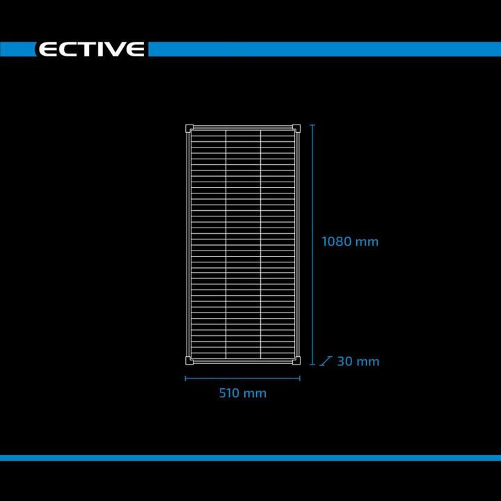 Produktbild Ective Schindel Solarmodul 12V 110W Solarpanel Schindeltechnik Solar PV Modul (110 W, 6.30 kg)