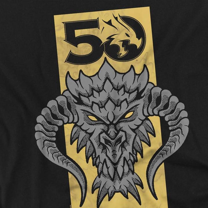 Immagine prodotto Dungeons & Dragons Maglietta 50° Logo Impilato Uomo (L)