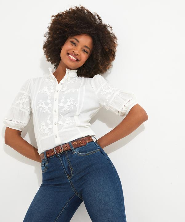 Produktbild Joe Browns Frilly Neck Embroidered Blouse (40)