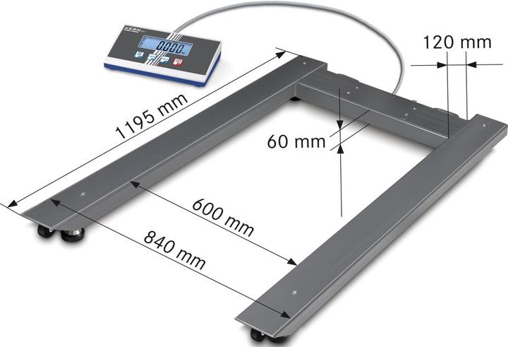 Actual product image Kern Sohn pallet scale max 3000 kg: d=1 kg (UIB 3T-3)