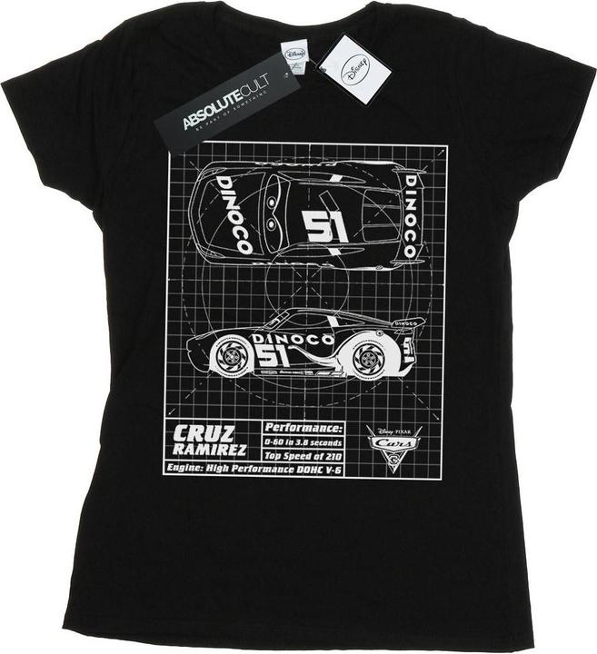 Immagine prodotto Disney Cars Cruz Ramirez Blueprint Maglietta Donna (M)