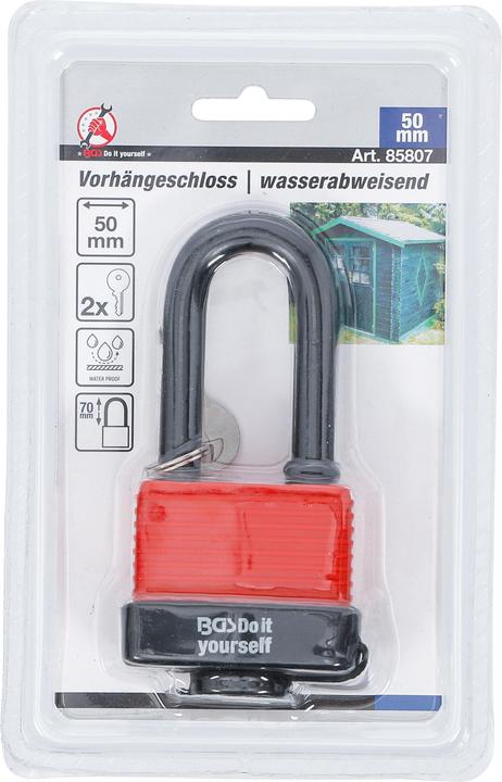 Image du produit BGS Cadenas arceau haut 50 mm hydrofuge