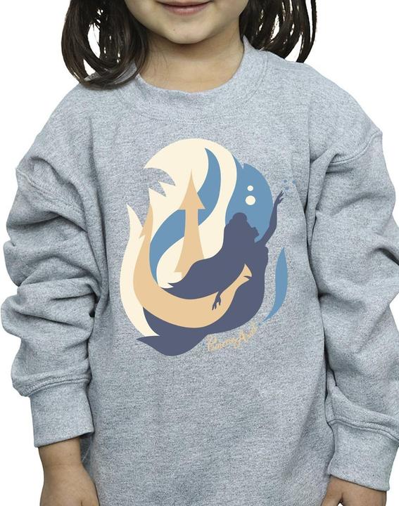 Actual product image Disney Girls The Little Mermaid Colour Silhouettes Sweatshirt (152, 158)