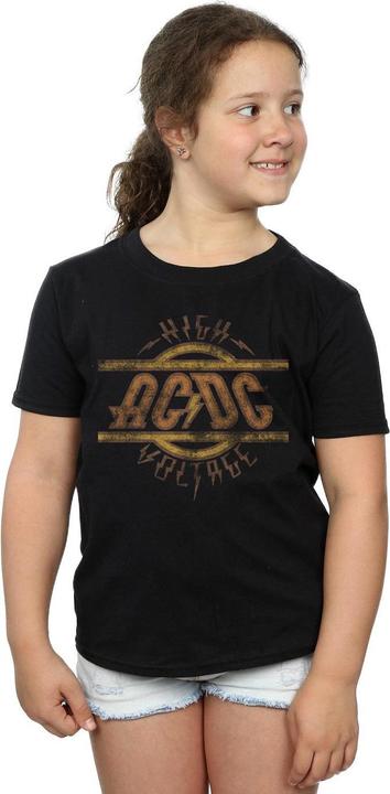 Produktbild AC/DC High Voltage BaumwollTShirt mit DistressedLogo Mädchen (140, 146)