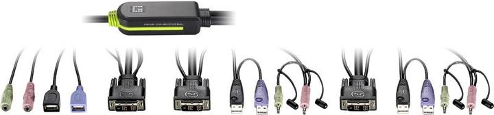 Image du produit LevelOne KVM-0260 Commutateur KVM DVI avec câble audio/USB