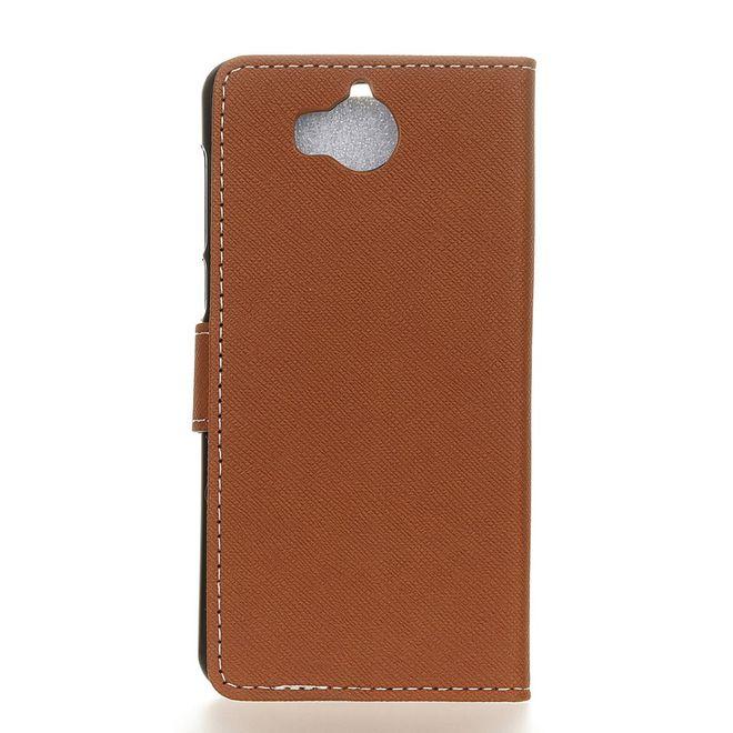 Actual product image MU Classic Leather cover with cross pattern (Huawei Y6 (2017), Huawei Y5 (2017))