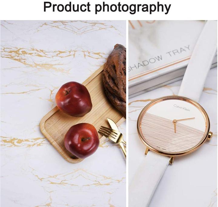 Produktbild HengMing Hintergrund Boards Kit, Flow Gold Weiss Marmor