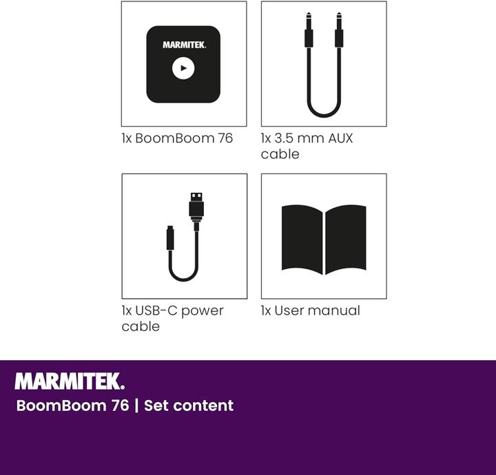 Actual product image Marmitek Récepteur Bluetooth BoomBoom 76 (Receiver)