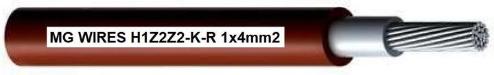 Produktbild No Name Photovoltaikkabel // MG Drähte // 1x4mm2 0 6/1kV rot H1Z2Z2-K-R-4mm2 RD 500m Spule