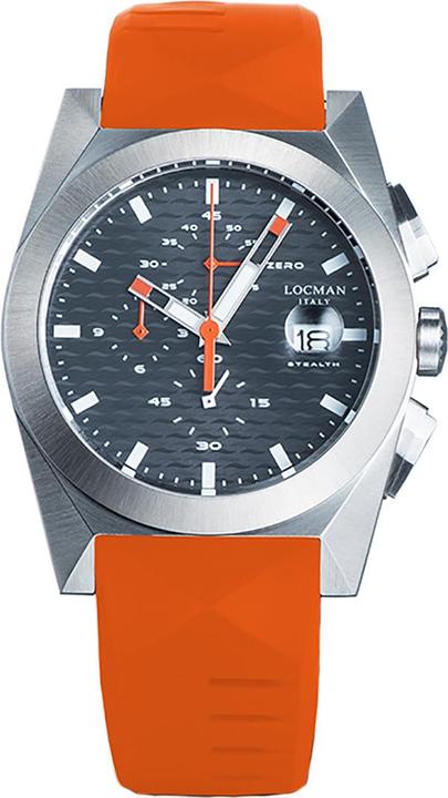 Locman Italy Herrenuhr Stealth Chrono orange Ref. 0812 (Chronograph, 41 mm)