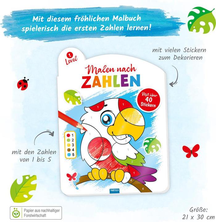 Produktbild Malen nach Zahlen 1. Level Malbuch