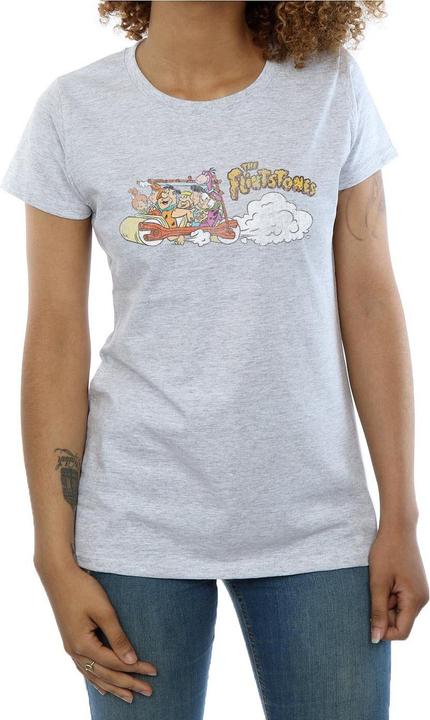 Produktbild The Flintstones Family Car Distressed TShirt (XXL)