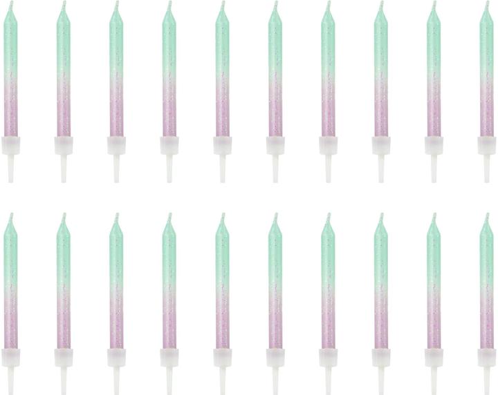 Actual product image Partydeco Candles 6cm glitter mermaid (20pcs) (20 pcs.)