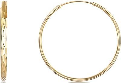 JVD Gold plated silver earrings rings SVLE0209XD5GO - Diameter: 4 cm