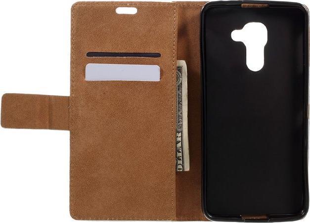 Actual product image MU Style Leather case with USA flag and cat (DTEK60)