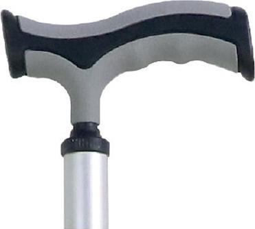ARmedical Laska inwalidzka aluminiowa z miękkim uchwytem - srebrna AR-014E