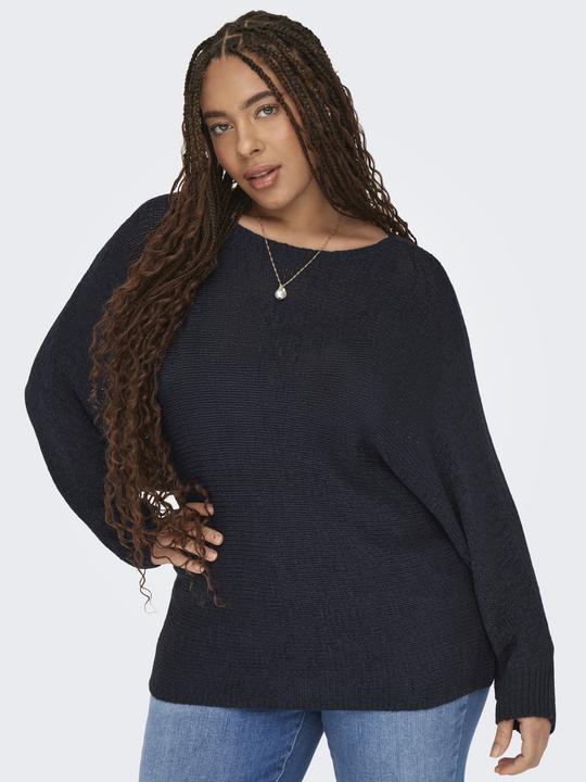 Actual product image Only Knit Fit Round Neck Plus Ribbed Cuffs Pullover Knitted Jumper (L)
