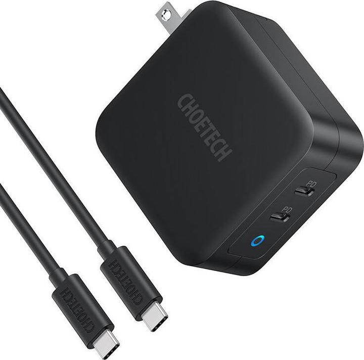 Produktbild Choetech PD6008 2xUSB-C PD 100W GaN mains charger (100 W)