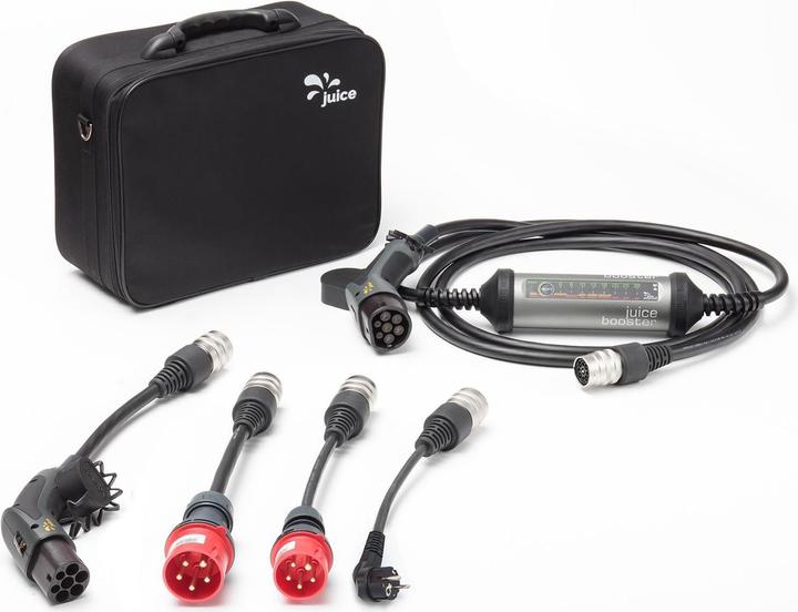 Produktbild Juice Technology Juice Booster 2 EU Traveller Set Plus (Typ 2, 22 kW, 32 A, CEE32 rot, Typ 2, CEE 7/7, CEE16 rot)