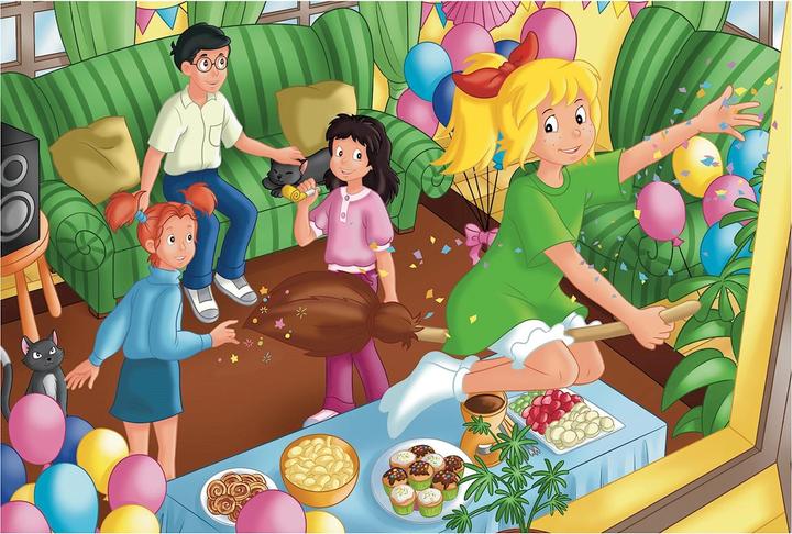 Image du produit Schmidt Spiele Fête d'anniversaire Bibi Blocksberg, barrettes incluses (100 pièces)